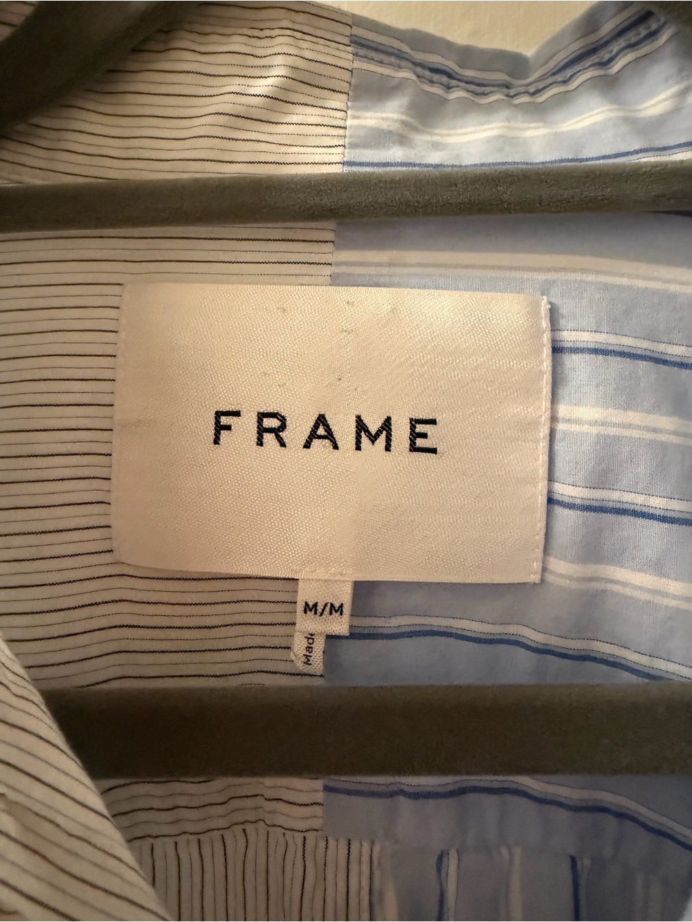 FRAME Le Mix Oversized Cotton Shirt - Picture 11 of 15
